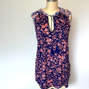 Lucky Brand Navy/Pink Top Size Large